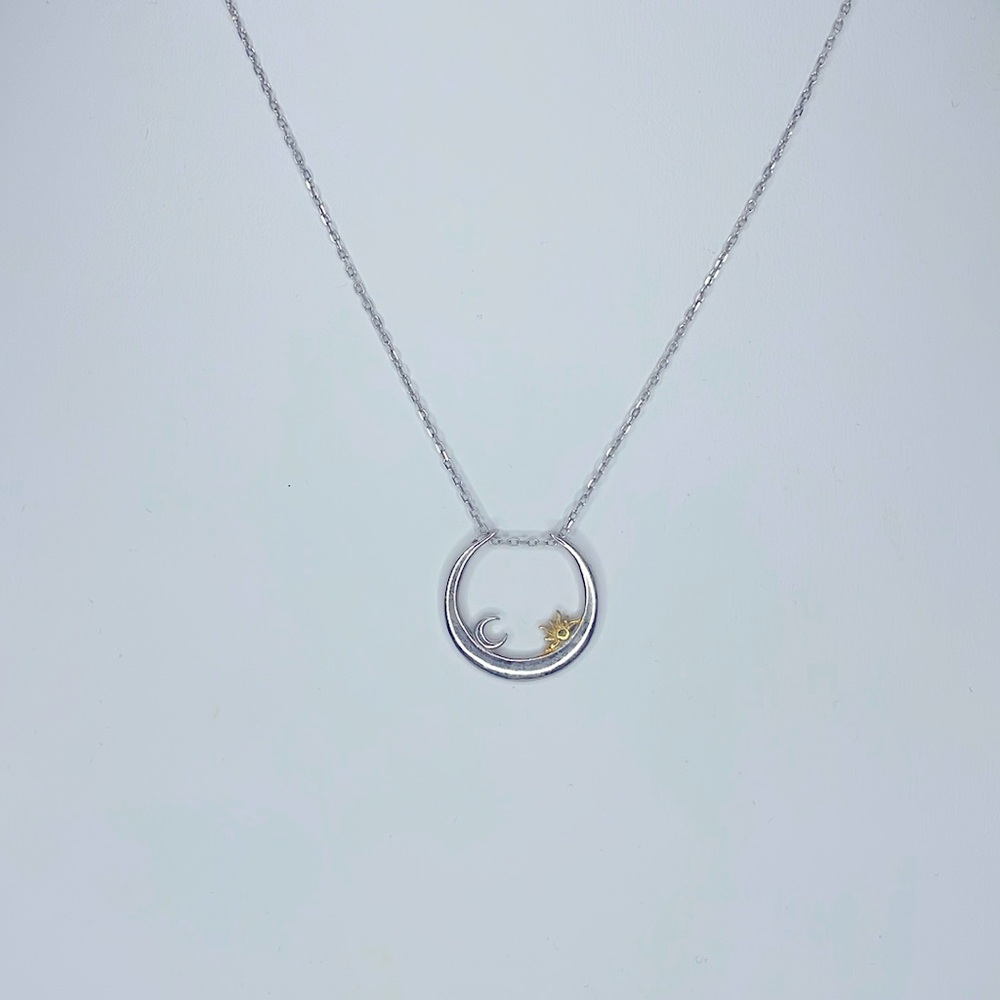 Sun & Moon Necklace Ring Holdef